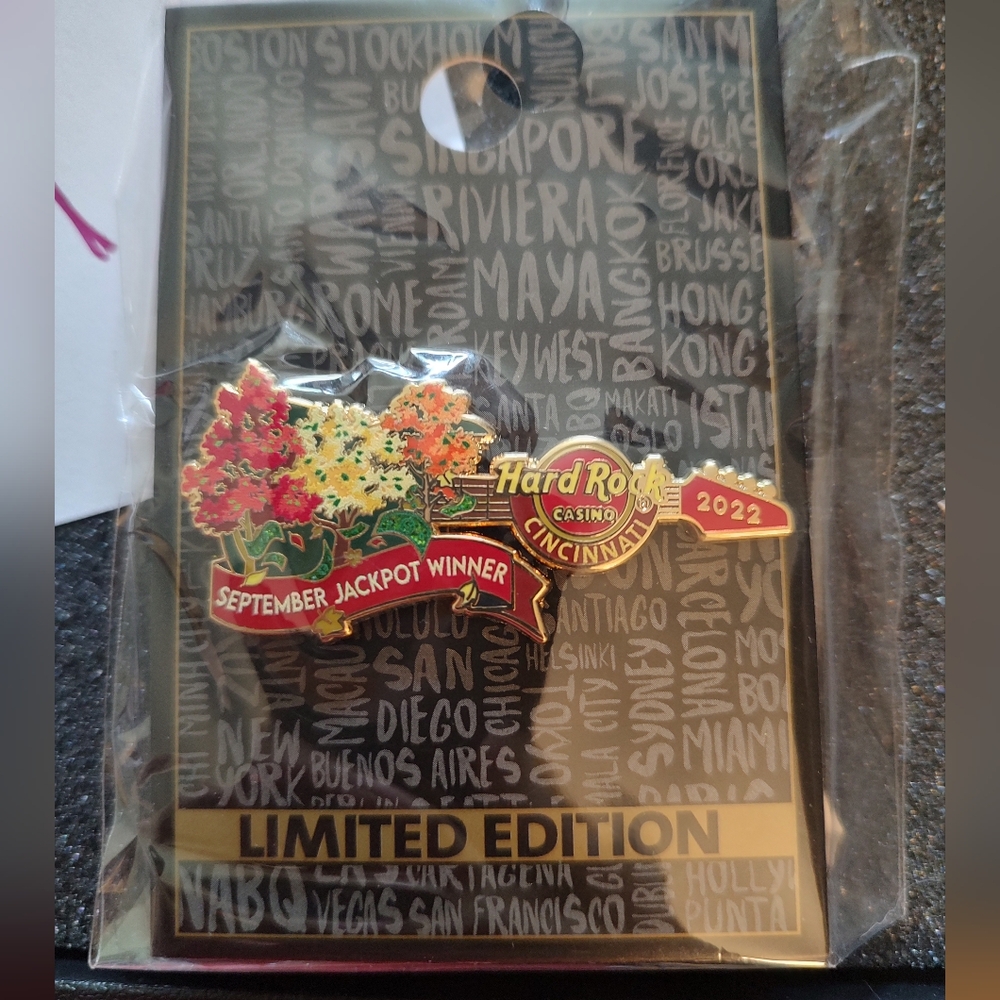 Hard Rock Cincinnati Limited Edition Jackpot Pin September 2022